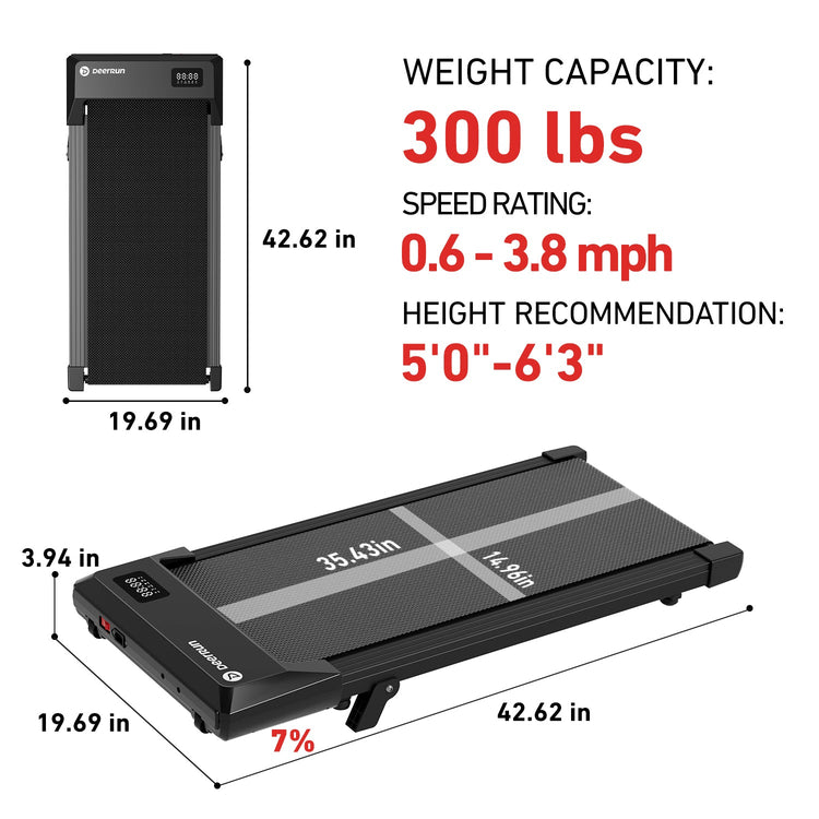 DeerRun Q2 Urban Smart Walking Pad with Incline Treadmill Remote Control DeerRun®