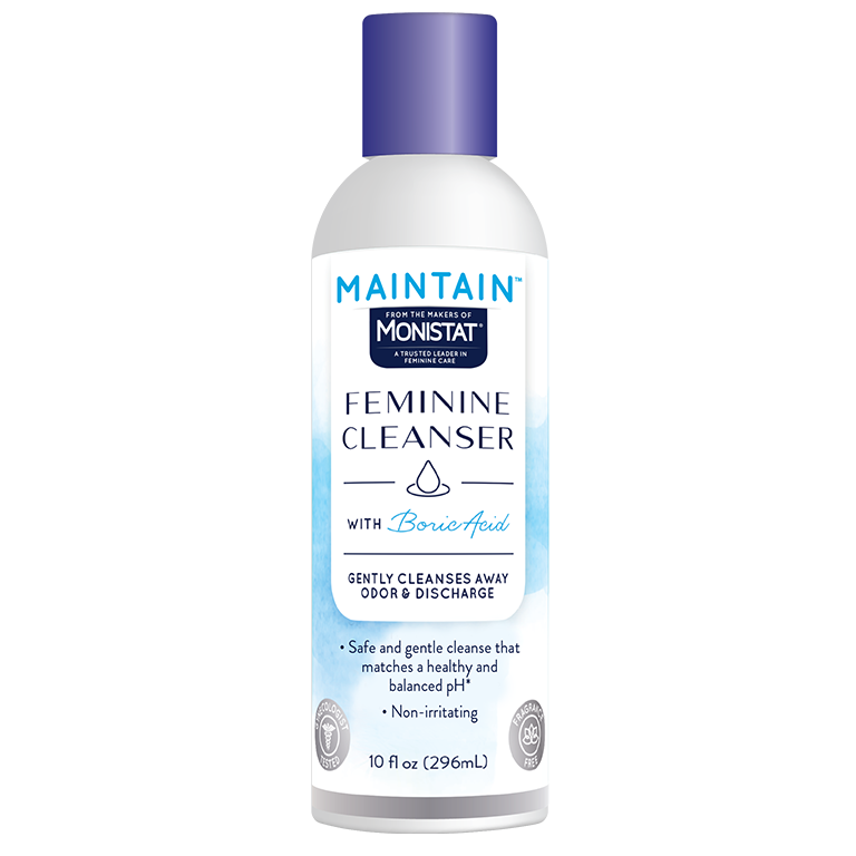 Monistat Boric Acid Intimate Skin Cleanser Wash, 10 Oz Bottle Pasteur Pharmacy