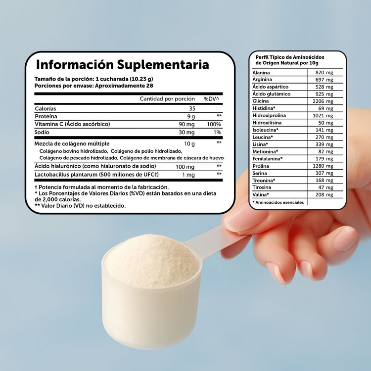 Colágeno Hidrolizado 5 en 1 con Ácido Hialurónico, Vitamina C y Probióticos Vitamin Bounty