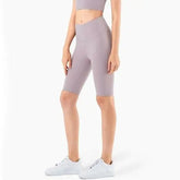 Second Skin Feel Workout Fitness Gym Biker Shorts Women High Waist THRIXINE
