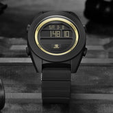 Digital Sport Men Watch Waterproof LED Wrist Watch Modern Round Black Design For Mens Stevvex