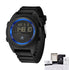 Digital Sport Men Watch Waterproof LED Wrist Watch Modern Round Black Design For Mens Stevvex