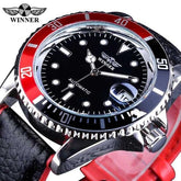 2021 Fashion Black Red Sport Mens Watches Luxury Luminous Hands Watch Elegant Leather Strap Design Stevvex