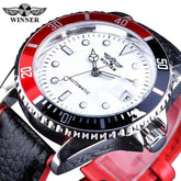 2021 Fashion Black Red Sport Mens Watches Luxury Luminous Hands Watch Elegant Leather Strap Design Stevvex