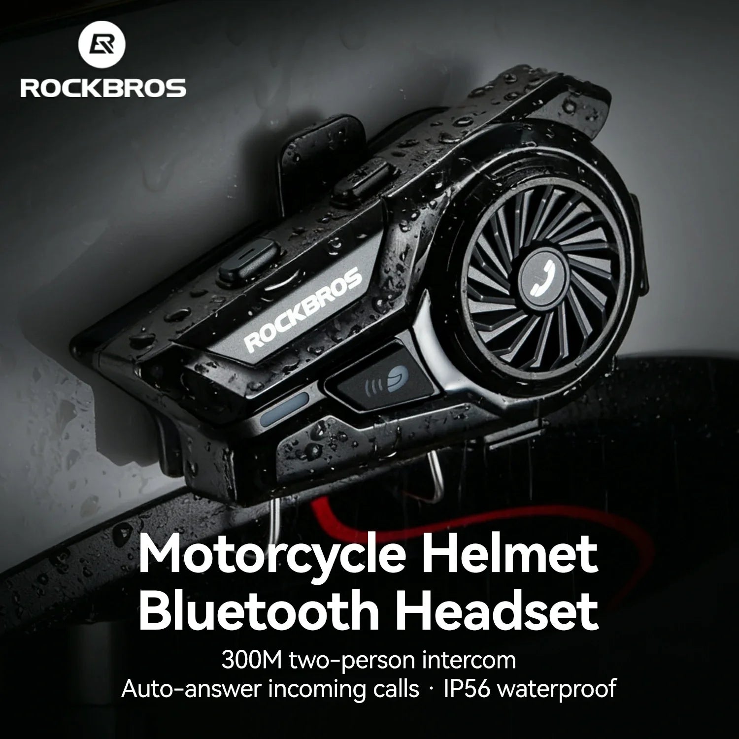 R1 Motorcycle Bluetooth Communication System Headset Helmet Speakers ROCKBROS-US