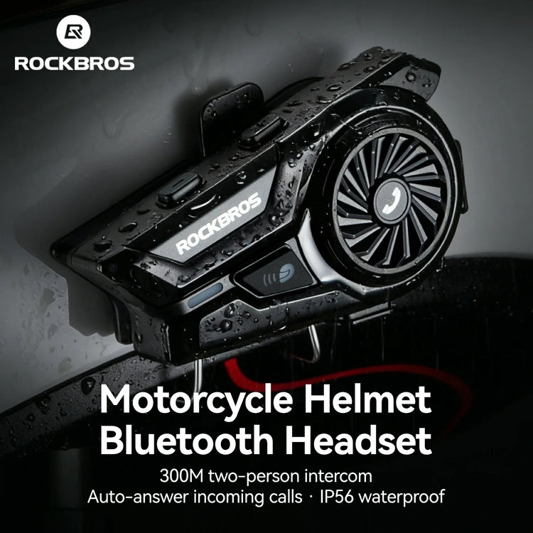 R1 Motorcycle Bluetooth Communication System Headset Helmet Speakers ROCKBROS-US