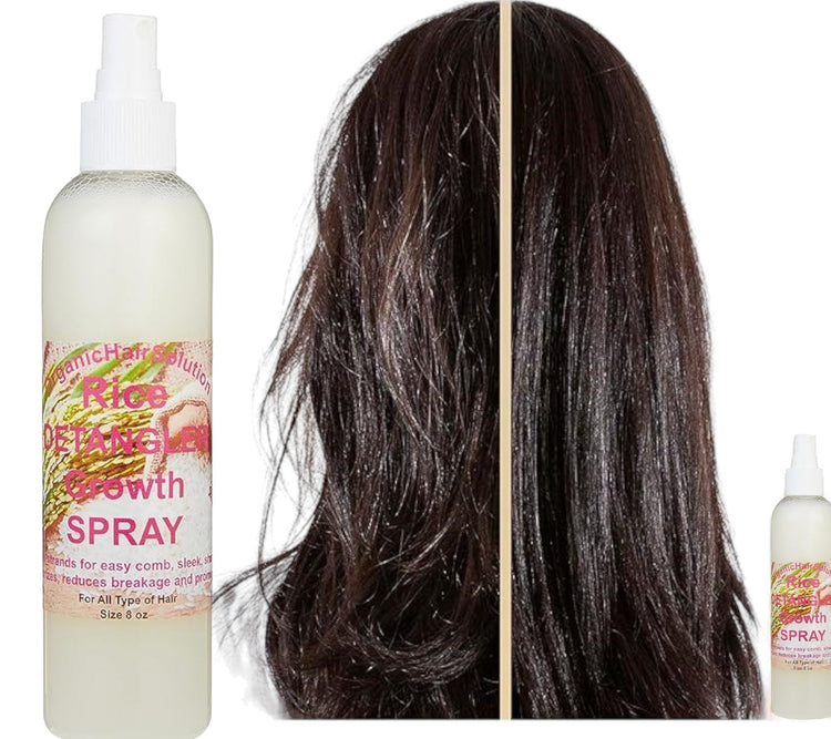 Wholesale-Rice Water Hair Growth Spray - Biotin Infused Hair Conditioner. Thickening, Moisturizing, Sprays with Aloe Vera, Tea Tree, Jojoba Seed, Argan (24 pack) Organic Hair Solution, LLC