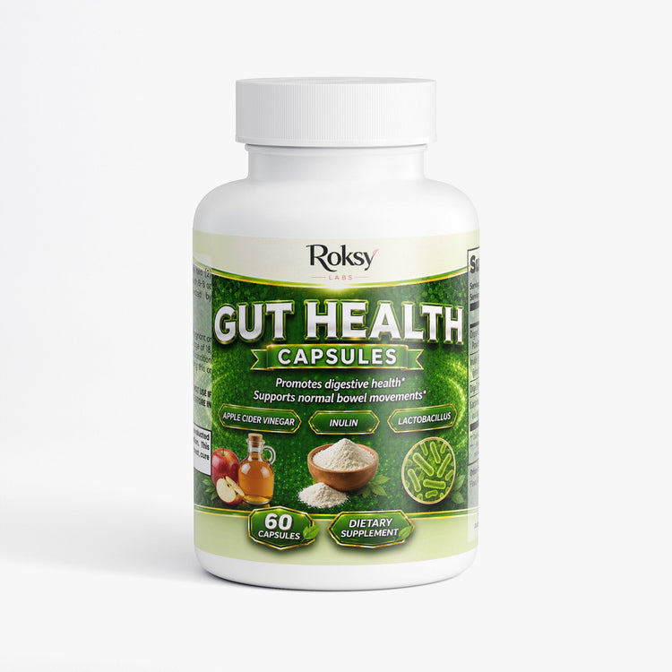 Gut Health and Probiotics Digestive Support 60 Capsules Roksy