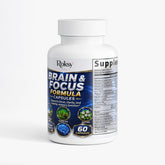 Brain Health Supplement for Focus & Clarity 60 ct – Nootropic Brain Support for Memory & Energy Roksy
