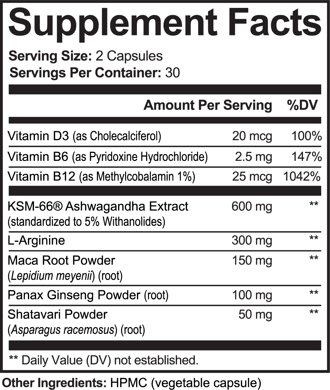 Ashwagandha Plus Dietary Supplement for Energy with KSM-66®, Maca & Ginseng – Stress, & Stamina Support | 60 Caps Roksy
