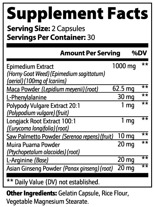 Horny Goat Weed Blend 60 capsules Roksy