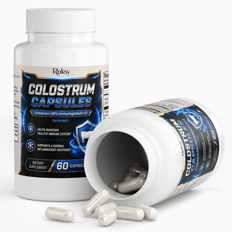 Colostrum Capsules, Immune Support Supplement 60 Days Supply Inflammation Relief Roksy