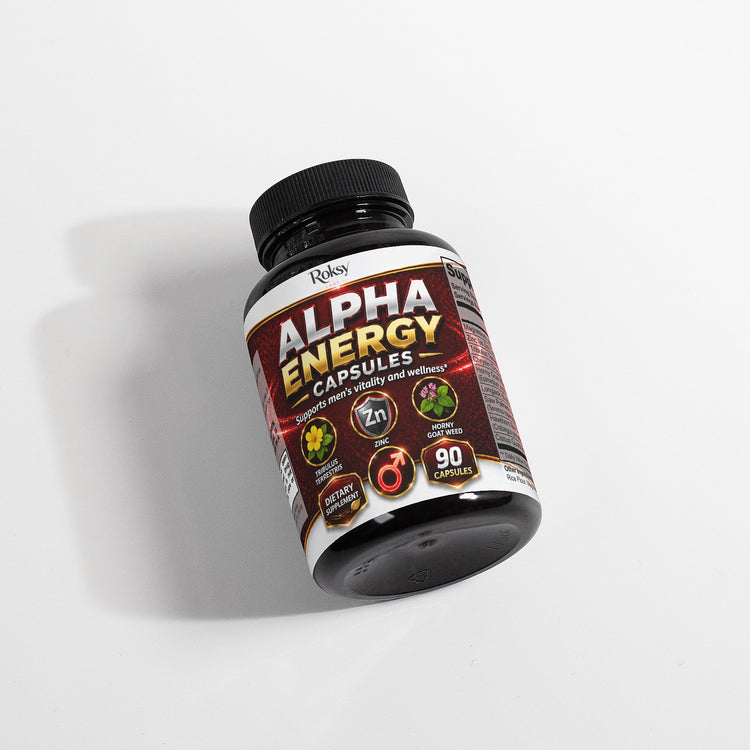 Alpha Energy 90 Caps with Horny Goat Magnesium Saw Palmetto Roksy