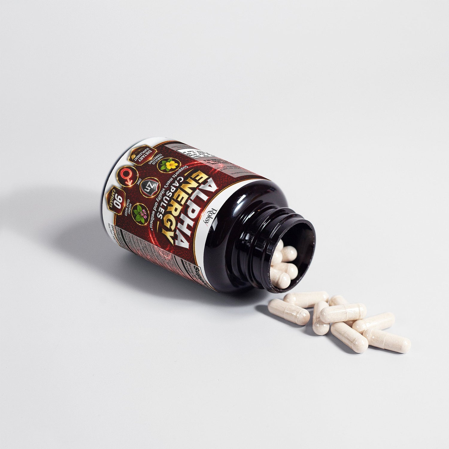 Alpha Energy 90 Caps with Horny Goat Magnesium Saw Palmetto Roksy