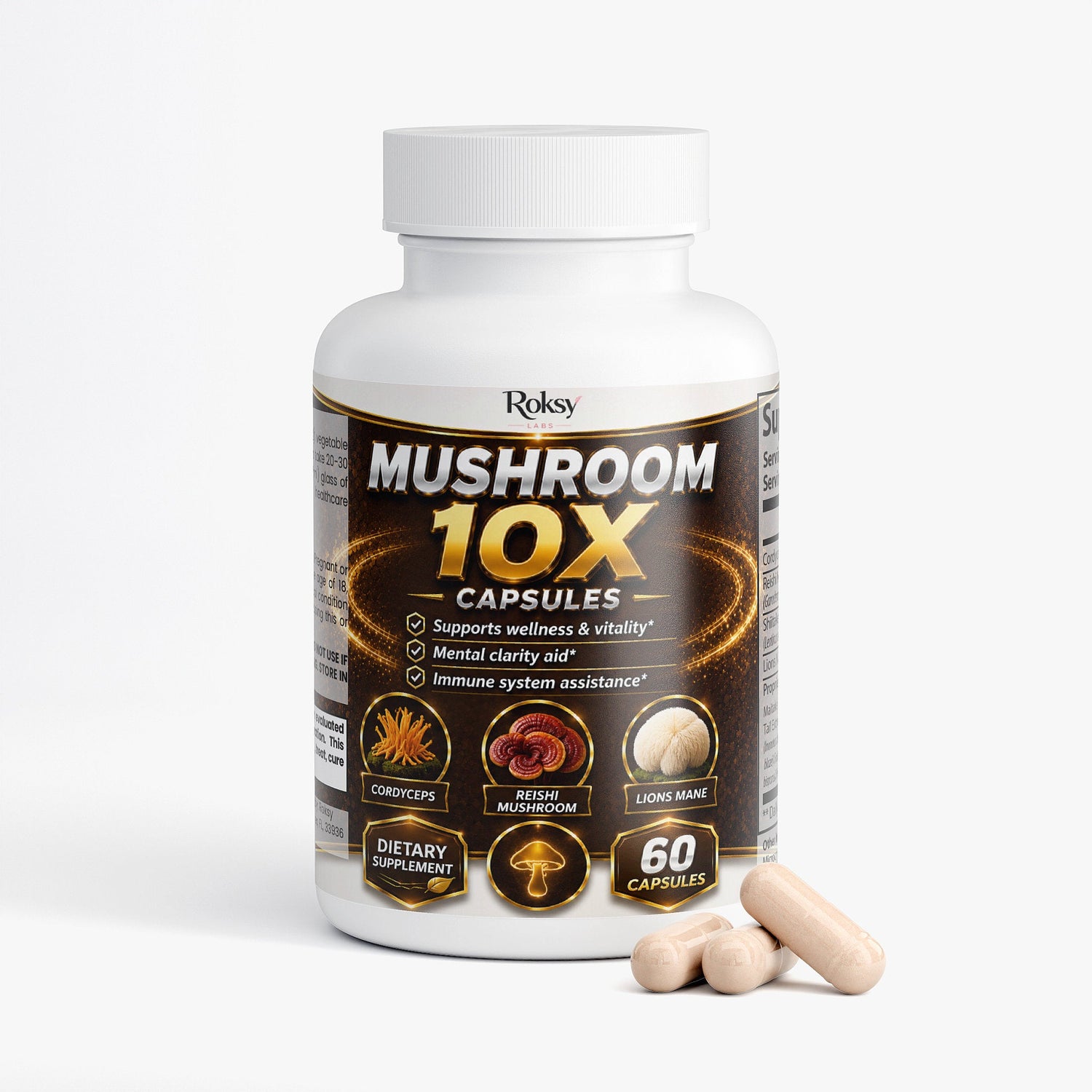 Mushroom 10X Capsules with Lion&