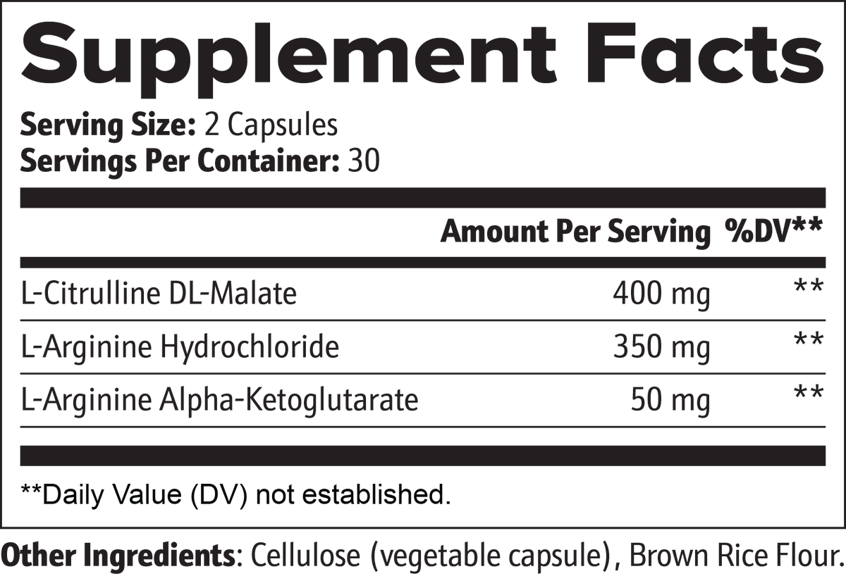 Nitric Oxide Capsules for Post-Workout Recovery With L-Citrulline & L-Arginine | 60 Caps Roksy