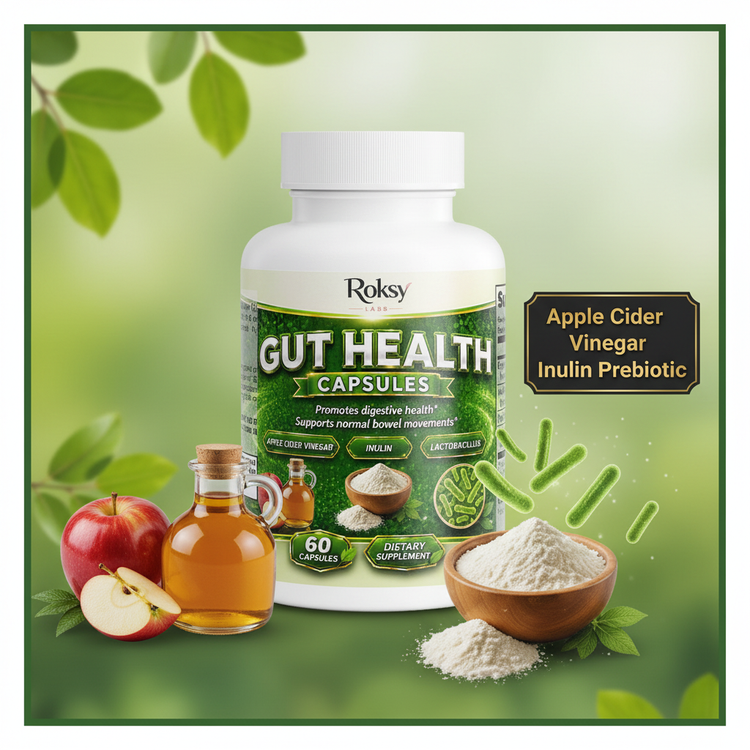 ROKSY Gut Health Probiotics for Gut Health Capsules, 60 ct Roksy