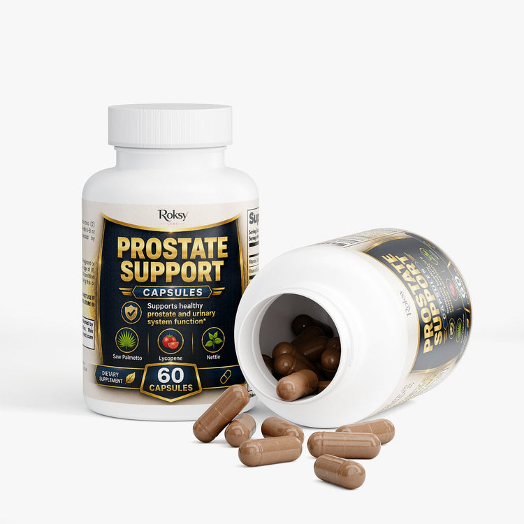 Prostate Support 60 Caps Saw Palmetto Nettle Pumpkin Seed Lycopene Roksy