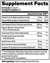 Prostate Support 60 Caps Saw Palmetto Nettle Pumpkin Seed Lycopene Roksy