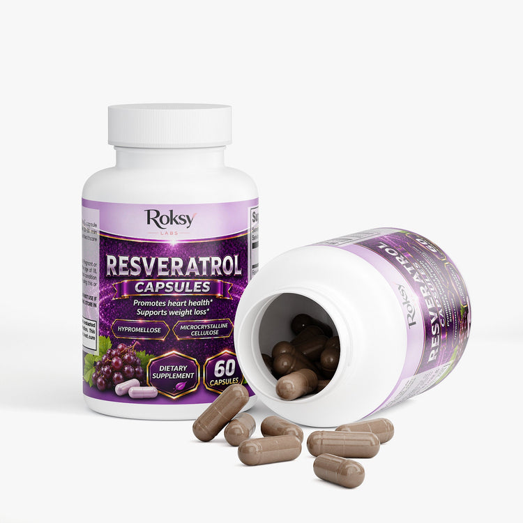 Resveratrol Capsules for Weight Management | Weight Loss and Heart Health 60ct Roksy