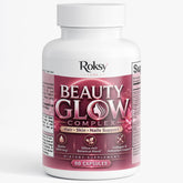 Beauty Glow Complex | Biotin 5000mcg Collagen Silica Horsetail Bamboo | Hair Skin and Nails Support | 60 Capsules Roksy