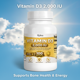 Supplement Vitamin D3 2000 IU for Bone Health 2,000 IU 100 softgels Roksy