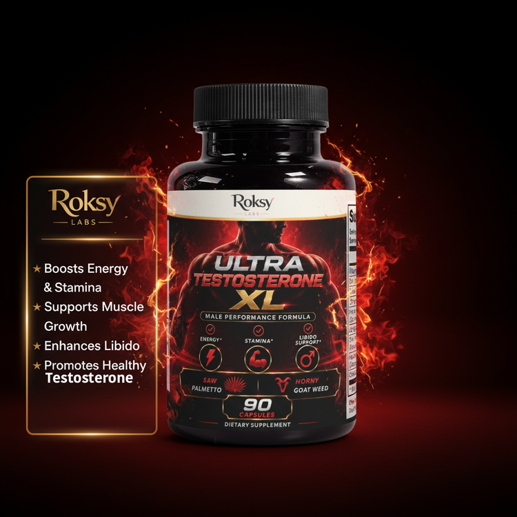 Ultra Testosterone XL | Natural Testosterone Booster 90 Capsules Roksy