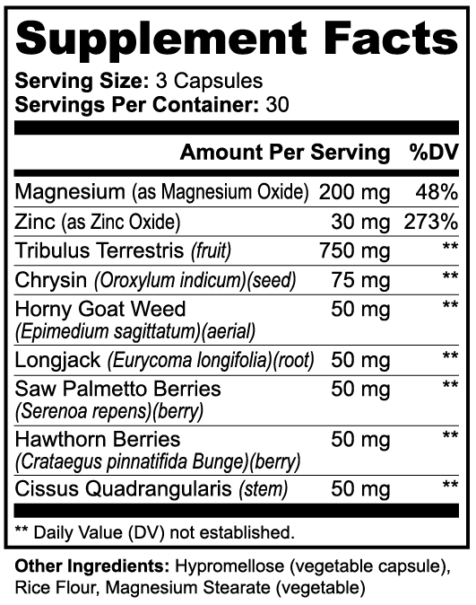 Ultra Testosterone XL | Natural Testosterone Booster 90 Capsules Roksy