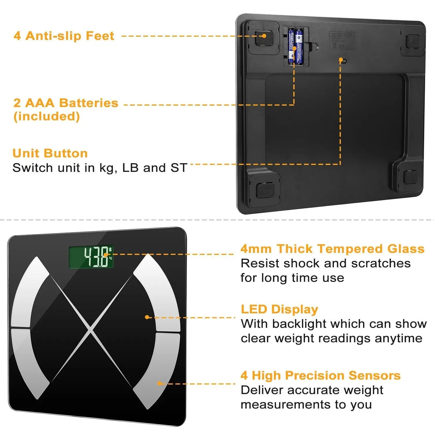 Smart Body Composition Scale – Digital BMI Monitor 7DAY&