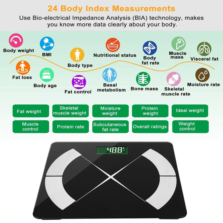 Smart Body Composition Scale – Digital BMI Monitor 7DAY&