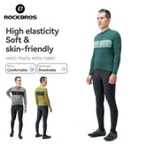 Men‘s Tencel Wool Cycling Jersey Breathable ROCKBROS-US