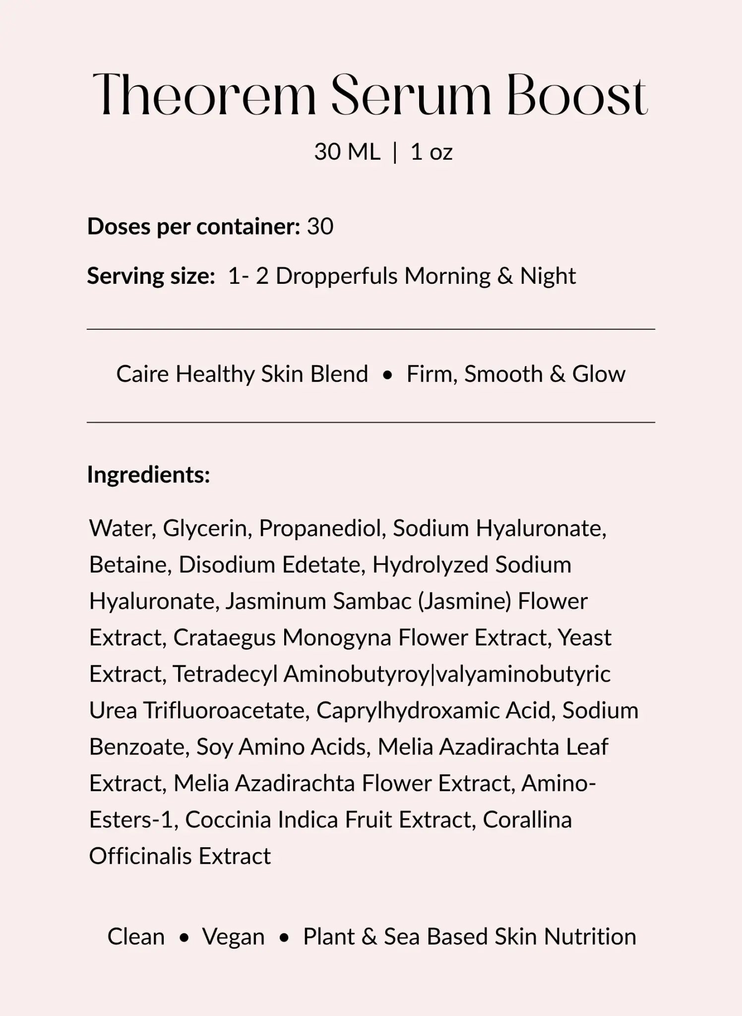 Theorem Serum Boost Caire Beauty
