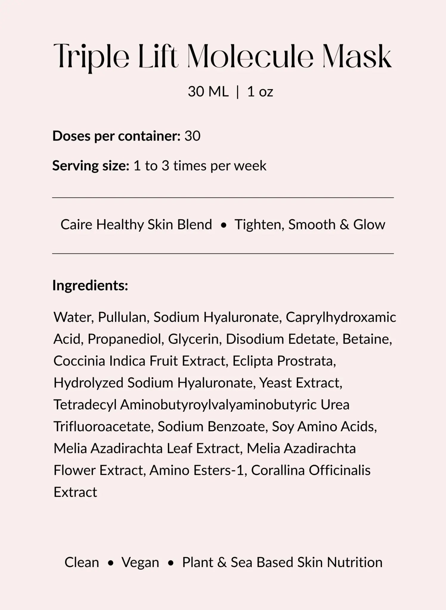 Triple Lift Molecule Mask Caire Beauty