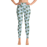 Womens Tropical Flamingo Yoga Leggings by Tropical Seas Clothing VYSN