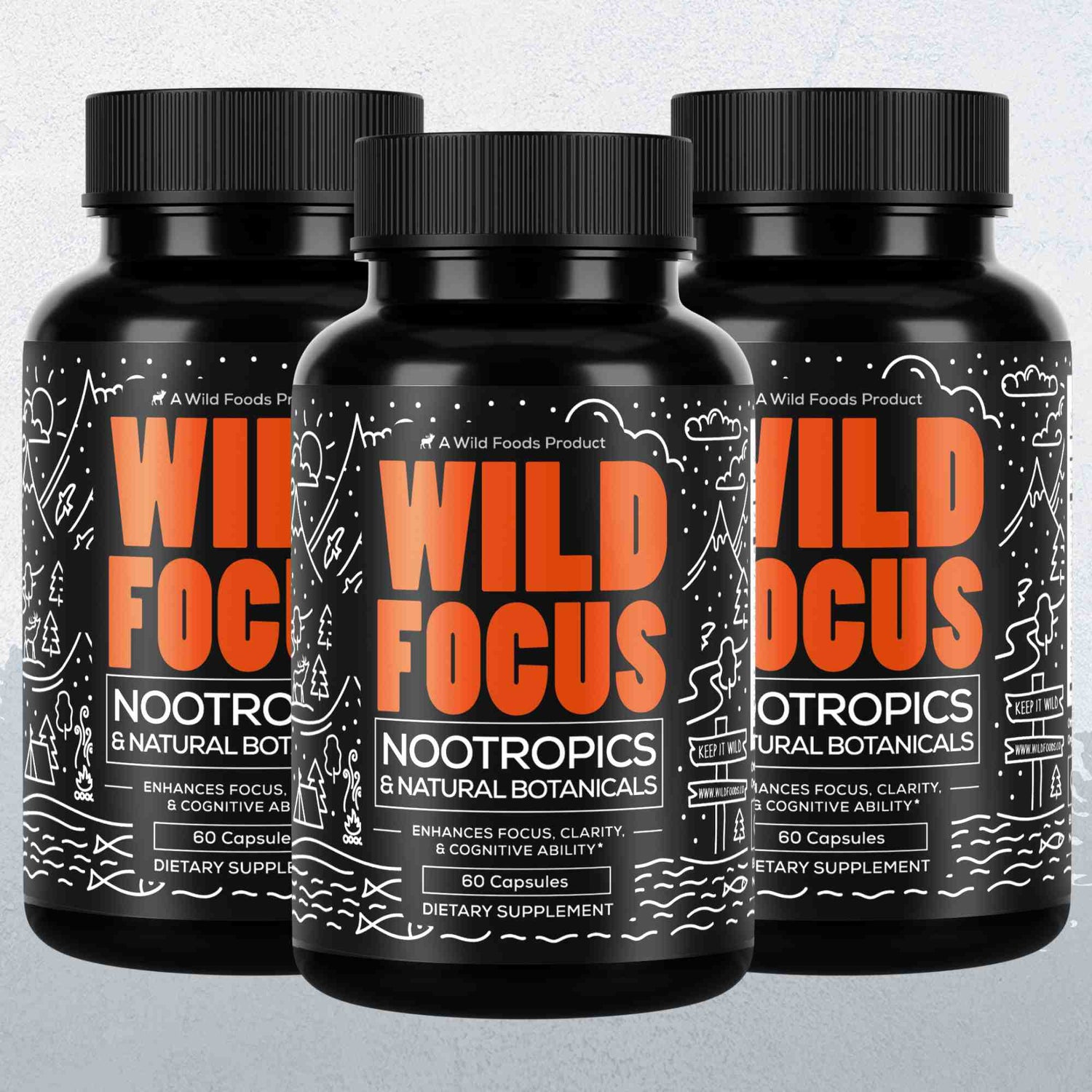 Focus Nootropic Blend, 30 servings – Cognitive Support for Memory & Focus Wild Foods