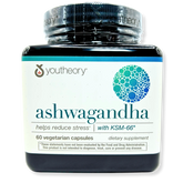 Youtheory Ashwagandha 1000mg – Stress Relief, Mood Support & Natural Energy – 60 Capsules Loopwell Market