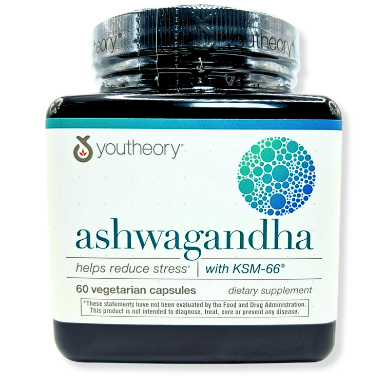 Youtheory Ashwagandha 1000mg – Stress Relief, Mood Support & Natural Energy – 60 Capsules Loopwell Market