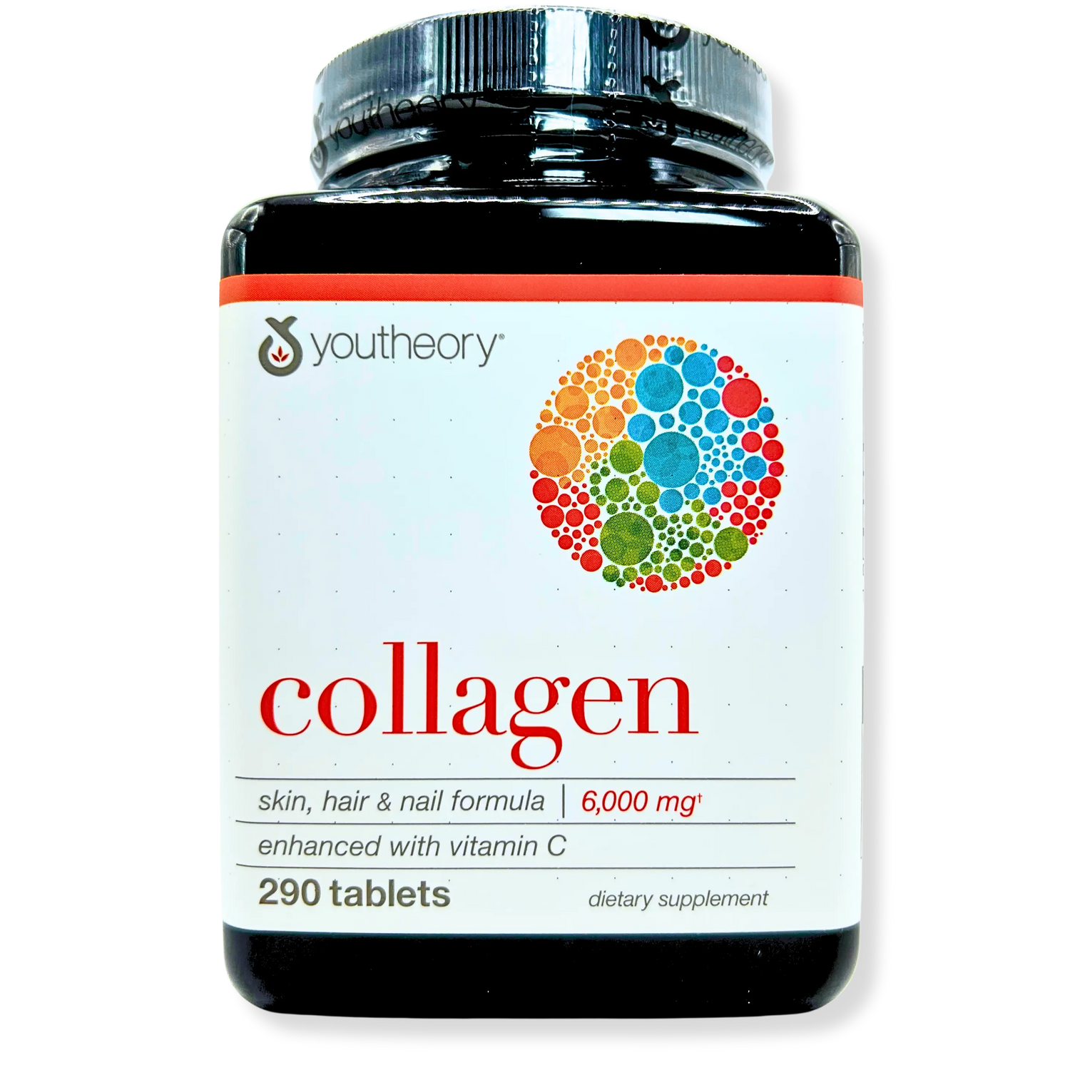 Youtheory Collagen 6000mg with Vitamin C – Hair, Skin & Nail Support – 290 Tabs Loopwell Market