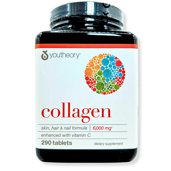 Youtheory Collagen 6000mg with Vitamin C – Hair, Skin & Nail Support – 290 Tabs Loopwell Market
